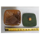 Longaberger Handmade Wooden Basket with Lid
