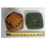 Longaberger Handmade Wooden Basket with Lid