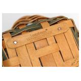 Longaberger Handmade Wooden Basket with Lid