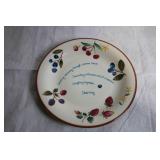 Longaberger Ceramic Sharing Plate with Fruit Design