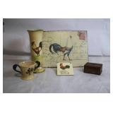 Collection of Rooster Themed Decor Items