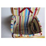 Longaberger Handwoven Picnic Basket with Striped Liner