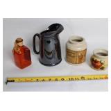 Collection of 4 Decorative Jars and Pitcher