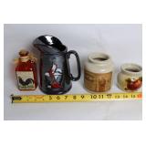 Collection of 4 Decorative Jars and Pitcher