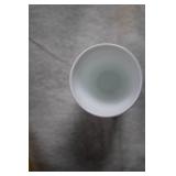 Set of 4 Vintage White Milk Glass Cups with Grape Vine Design