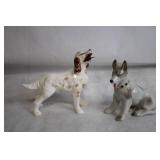 Set of 2 Vintage Porcelain Dog Figurines - Ireland & Japan