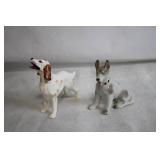 Set of 2 Vintage Porcelain Dog Figurines - Ireland & Japan