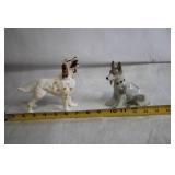 Set of 2 Vintage Porcelain Dog Figurines - Ireland & Japan