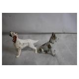 Set of 2 Vintage Porcelain Dog Figurines - Ireland & Japan