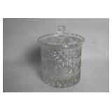 Set of 4 Vintage Crystal Glass Serving Pieces