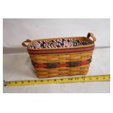 Patriotic Longaberger Basket with 3 Flag Mugs