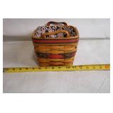 Patriotic Longaberger Basket with 3 Flag Mugs