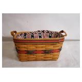 Patriotic Longaberger Basket with 3 Flag Mugs