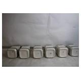 Vintage Set of 12 Made in Czechoslovakia Floral Ceramic Kitchen Canisters