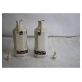 Vintage Set of 12 Made in Czechoslovakia Floral Ceramic Kitchen Canisters