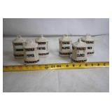 Vintage Set of 12 Made in Czechoslovakia Floral Ceramic Kitchen Canisters