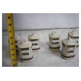 Vintage Set of 12 Made in Czechoslovakia Floral Ceramic Kitchen Canisters