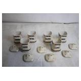 Vintage Set of 12 Made in Czechoslovakia Floral Ceramic Kitchen Canisters