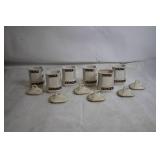 Vintage Set of 12 Made in Czechoslovakia Floral Ceramic Kitchen Canisters