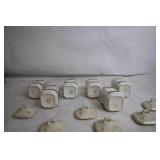 Vintage Set of 12 Made in Czechoslovakia Floral Ceramic Kitchen Canisters