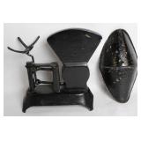 Antique Cast Iron Balance Scale with Detachable Pan