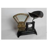 Antique Cast Iron Balance Scale with Detachable Pan
