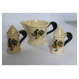 43-Piece Rustic Rooster Dinnerware Set with Glasses and Kitchen Accessories