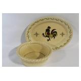 43-Piece Rustic Rooster Dinnerware Set with Glasses and Kitchen Accessories