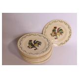 43-Piece Rustic Rooster Dinnerware Set with Glasses and Kitchen Accessories