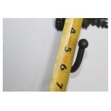 Set of 3 Cast Iron Wall Hooks with Decorative Leaf Design