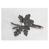 Set of 3 Cast Iron Wall Hooks with Decorative Leaf Design