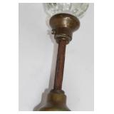 Vintage Glass and Brass Door Knob Set