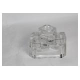 Hexagonal Glass Vase with Multiple Openings