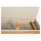 Vintage Leather Makeup Case with Assorted Mardi Gras Beads