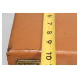 Vintage Leather Makeup Case with Assorted Mardi Gras Beads