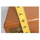 Vintage Leather Makeup Case with Assorted Mardi Gras Beads