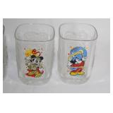 Set of 5 Disney Character Glasses Featuring Mickey Mouse and Friends
