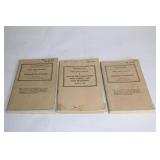 Lot of 3 Vintage 1940s War Department Basic Field Manuals