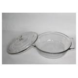 Set of 2 Vintage Glass Dishes with Lids
