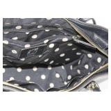 Versace Black Leather Tote Handbag with Gold Medusa Accent