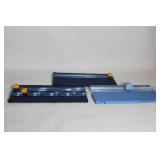 Set of 3 Craft Paper Cutters with Wave and Straight Edge Blades