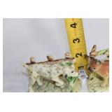 Set of 10 Porcelain Collectible Figurines and Miniature Basket