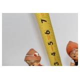 Set of 10 Porcelain Collectible Figurines and Miniature Basket