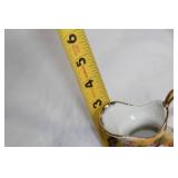 Set of 10 Porcelain Collectible Figurines and Miniature Basket