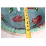 Handcrafted Ceramic Bowl with Apple Design