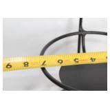 Decorative Two-Tier Metal Stand with Scroll Design