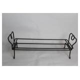 Black Metal Fireplace Log Holder Rack
