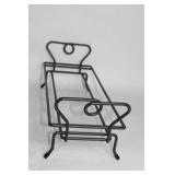 Black Metal Fireplace Log Holder Rack