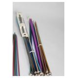 Assortment of Knitting Needles and Row Counter