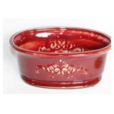 Set of 3 Kitchenware Items: Red Oval Dish, Yellow Cheese Keeper With Mouse, and Yellow Baking Dish